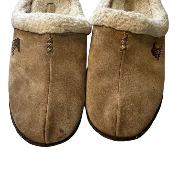 Sorel Nakiska Women’s Sherpa lined suede Slide Slippers size 10 - Picture 2 of 4